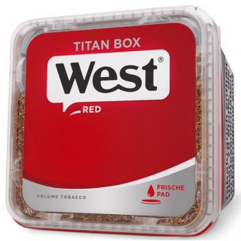 2x West Red Tabak Titan Box 300g Volumentabak + 1000 Hülsen + 5 Feuerzeuge