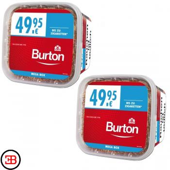 2x Burton Red MEGA BOX 300g Eimer Stopftabak Rot Volumentabak Zigarettentabak