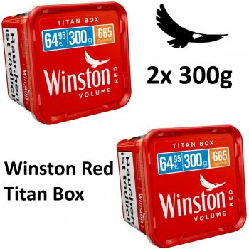 2x Winston Red 300g Titan Box Volumentabak Stopftabak Winston Red 300 Gramm