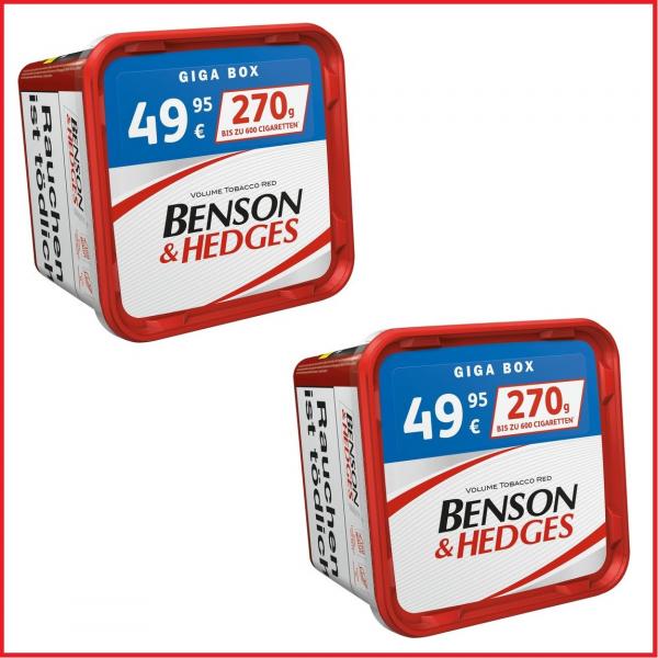 2x Benson & Hedges 270g Giga Box Stopftabak Volumentabak Benson Hedges 270 Gramm