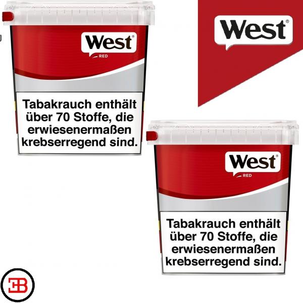 2x West Red Tabak Giga Box 176g Volumentabak Stopftabak West Rot Eimer