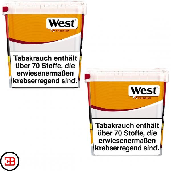 2x West Yellow Fairwind Tabak 245g Eimer Volumentabak Stopftabak Giga Box